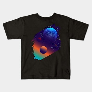 Planets Sun Universe Galaxy Outer Space Science Kids T-Shirt